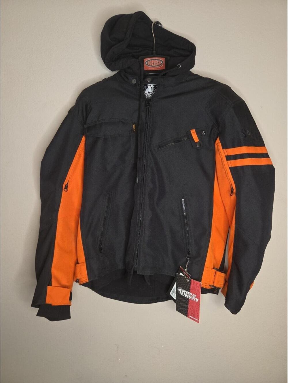 Speed & Strength Off The Chain 2.0 Textile Motorcycle Jacket L W/ Removabl Hoody